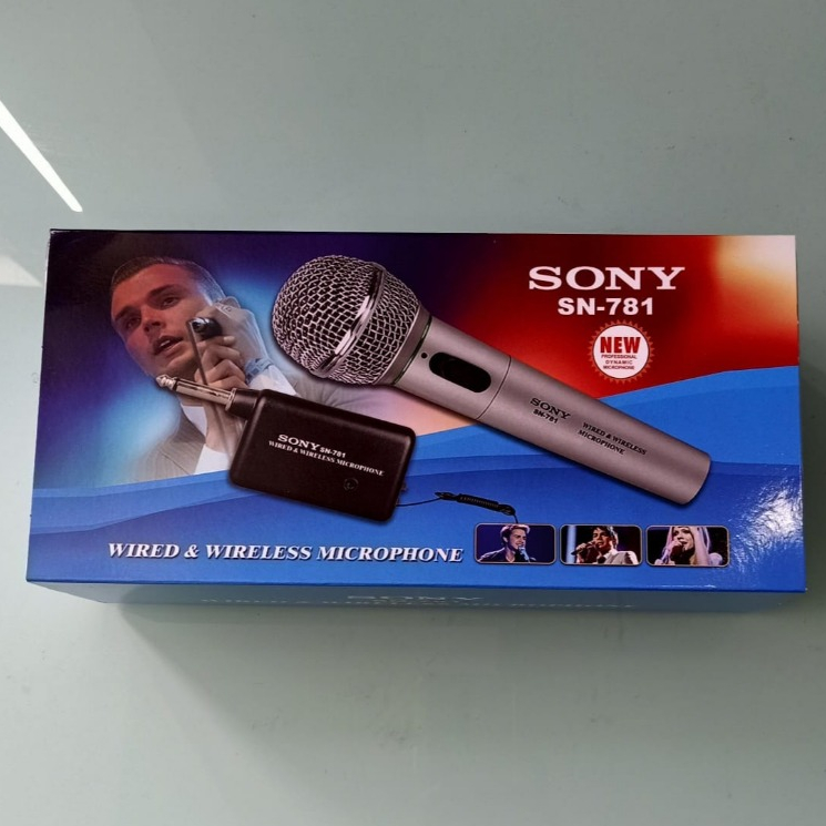 [pelangi shop] Microphone Wireless dan Kabel SONY SN-781 /Mic SONY SN-781