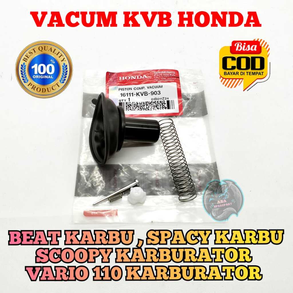 Vakum karburator KVB Asli Original Motor Honda Beat Karbu , Spacy karbu , Scoopy Karburator , Vario 