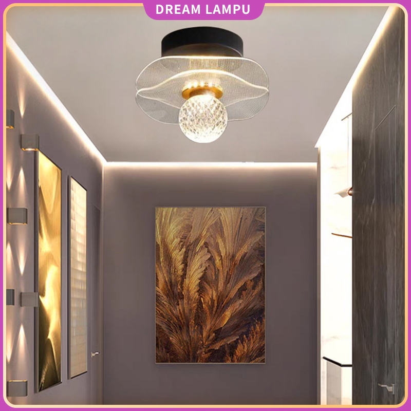 Lampu plafon estetika teras/balkon/tangga/kamar mandi/ruang ganti/lampu hias kamar tidur 3 warna