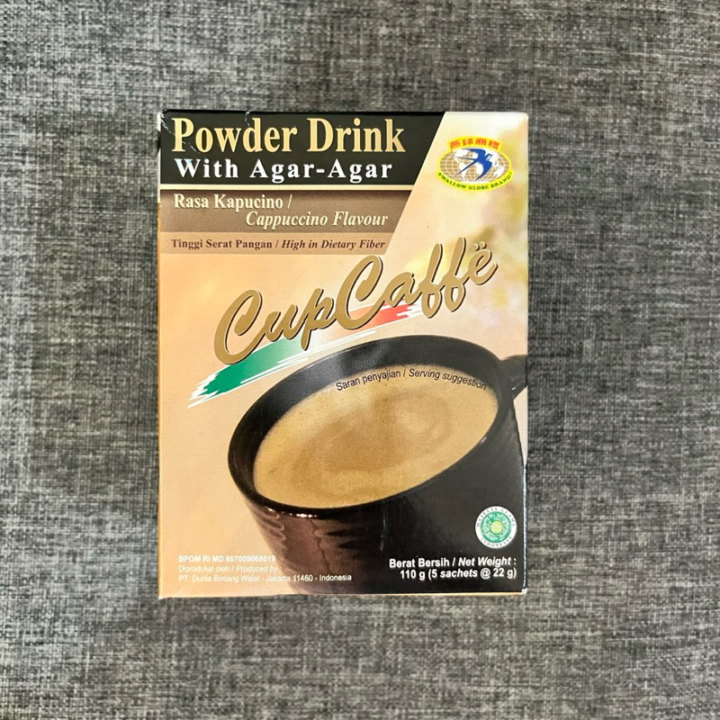 

Swallow Globe Brand - Minuman Kopi Serbuk Dengan Agar-Agar Rasa Kapucino Cappucino Cup 110gr 5 sachet @22 g