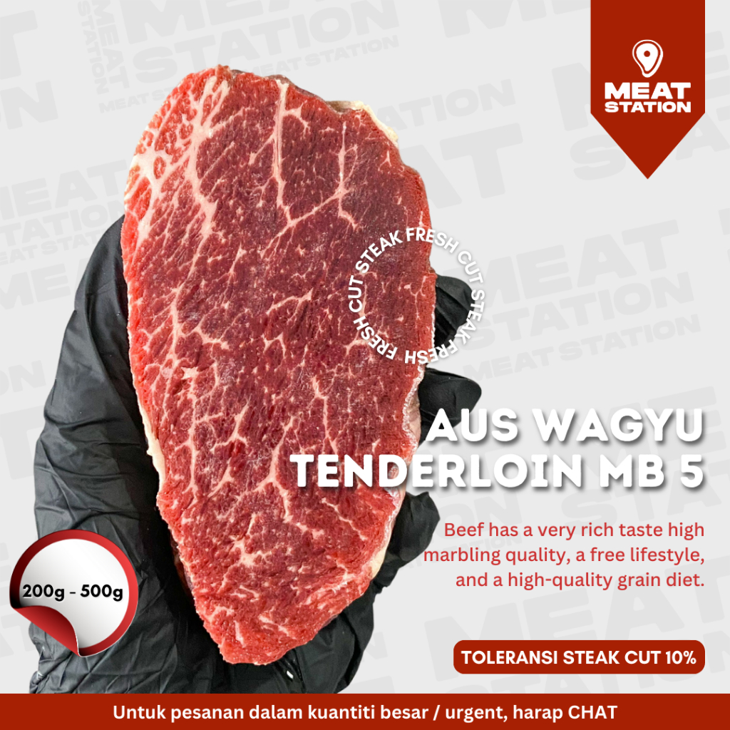 

AUS Wagyu Tenderloin MB 5 / Beef Steak / Beef Import