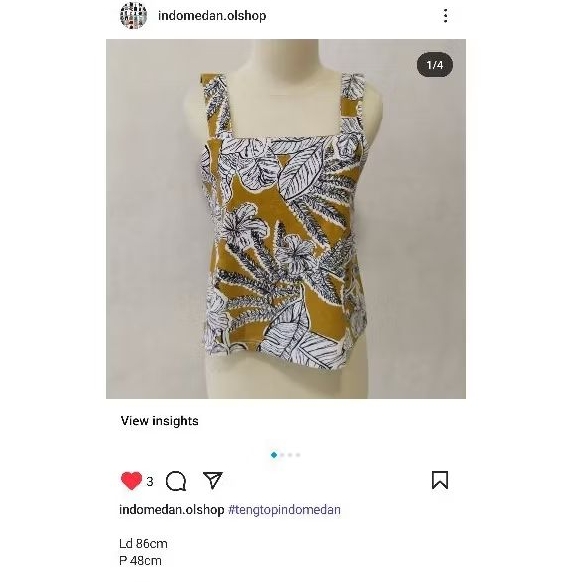 Baju Atasan Bunga Seksi Blus Tengtop Blouse Tanktop Murah