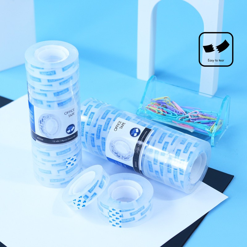 

[Terminal Stationery 01] Bantex Isolasi Bening Set / Selotip Bening untuk Kantor / Sekolah / Rumah BH255X