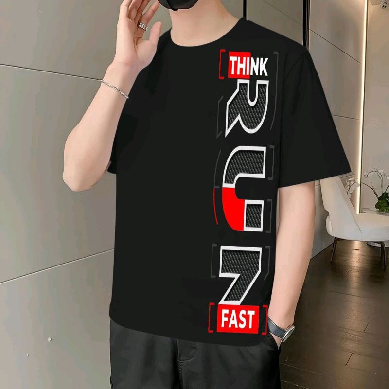 OKELO11_MOTIF/GAMBAR TINK RUN_BAJU KAOS DISTRO DEWASA COWOK CEWEK LENGAN PENDEK