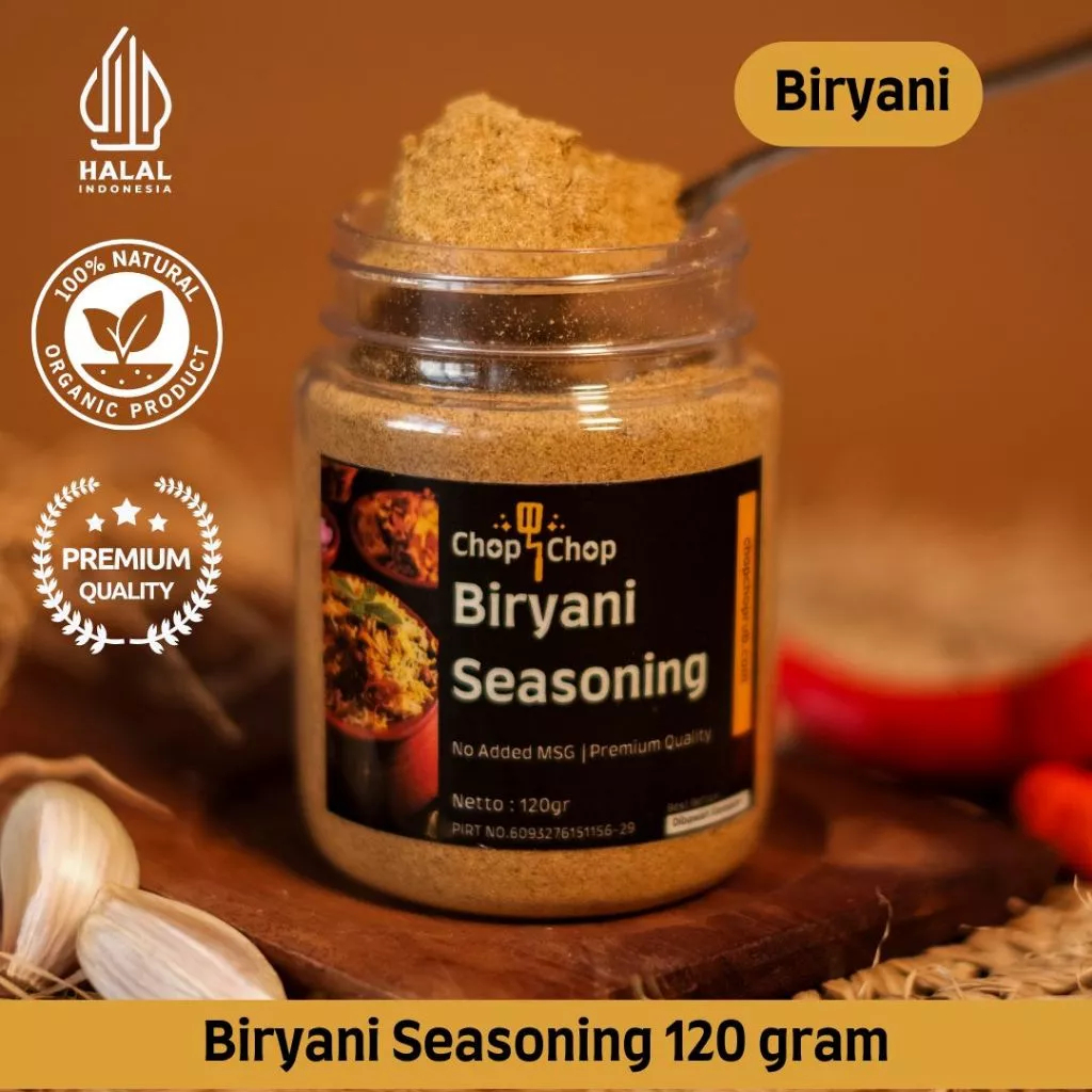 

SPkebab X chopchop Biryani Seasoning - Bumbu Biryani Langsung Pakai Tanpa Msg - Masak Biryani Jadi Praktis