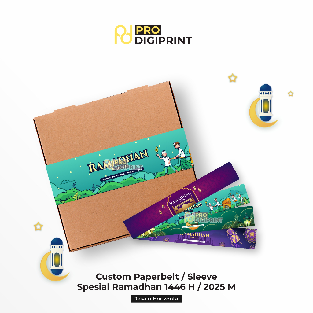 

Paper Belt / Packaging Sleeve RAMADHAN Custom Untuk label kemasan