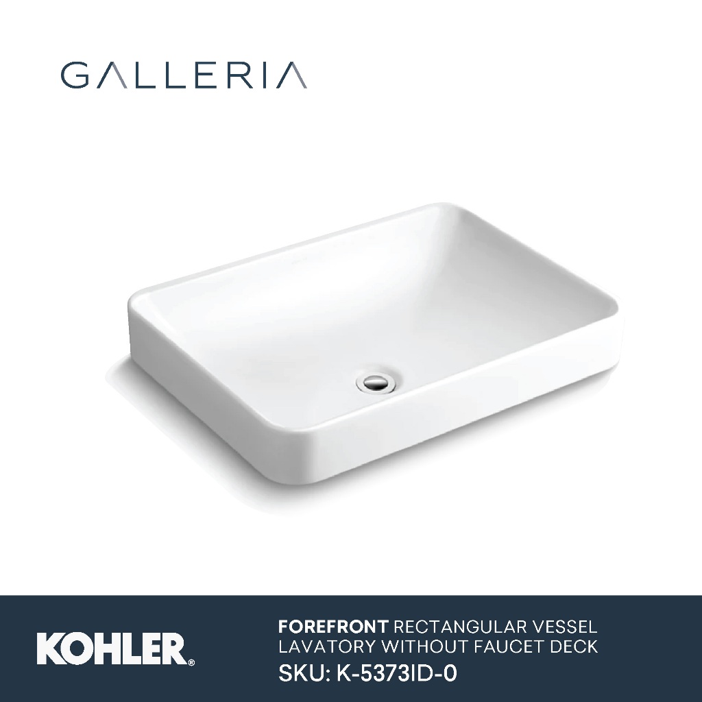 Kohler Forefront Rectangular Vessel Lavatory K-5373ID-0 / Kohler Wastafel