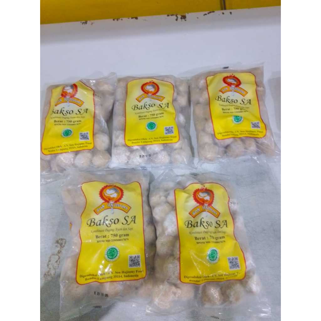 

Bakso Sony bakso SA (sapi ayam) plus bumbu 750 gr