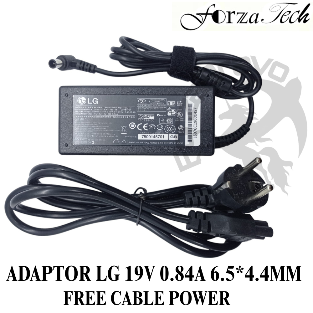 Adaptor Charger Casan LED LCD TV Monitor LG 20M35ASA 20M38H 22M38D ADS-18FSG-19 19016GPB 19V 0.84A 6