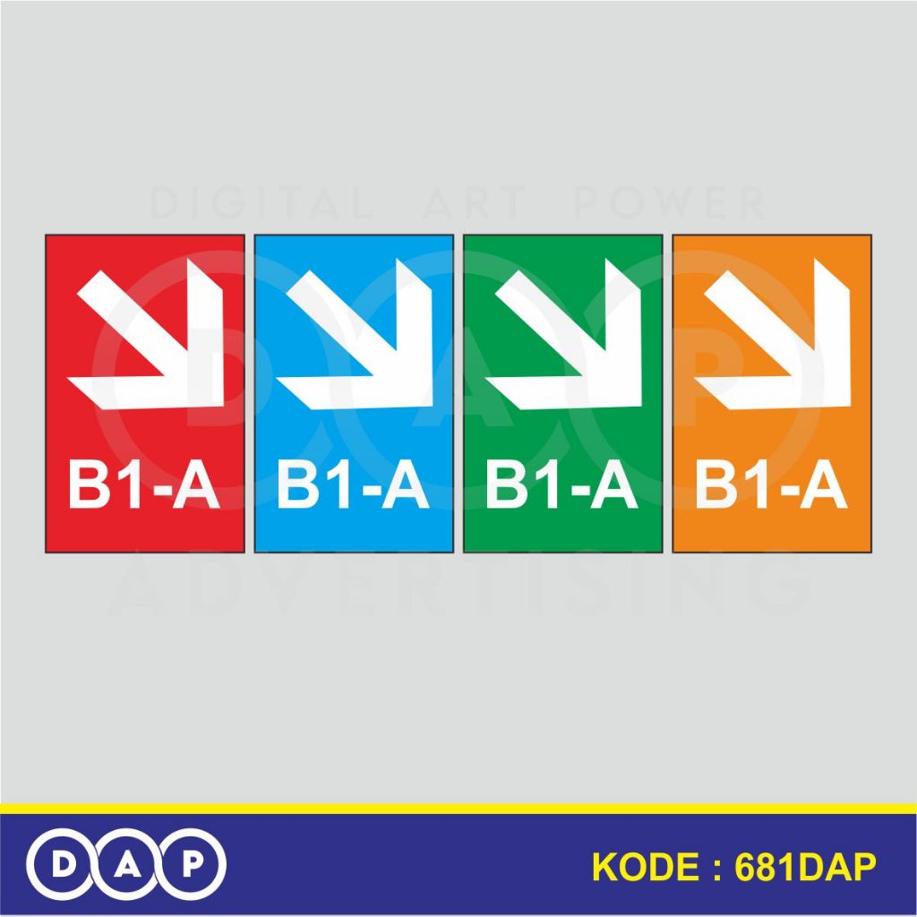 

681 - STIKER PANDUAN JALAN GEDUNG KEBAWAH - 50 X 80 CM - VYNIL - TERBAIK