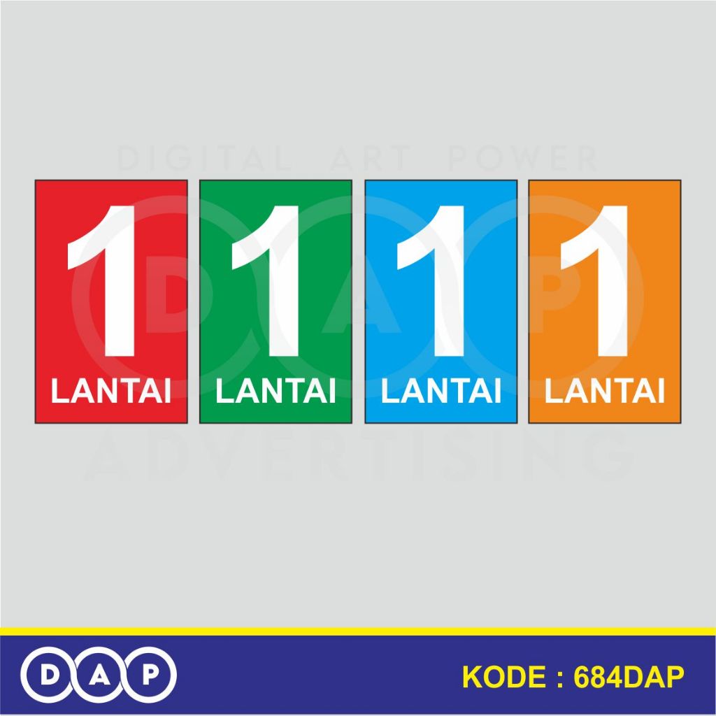 

684 - STIKER NOMOR LANTAI GEDUNG- 50 X 80 CM - VYNIL - TERBAIK