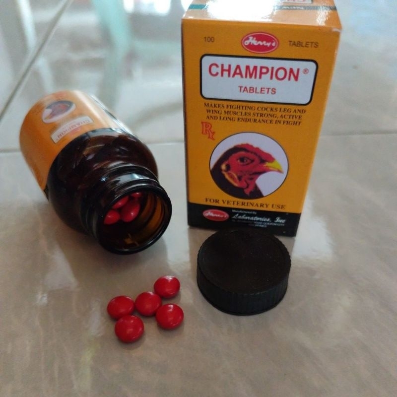 champion vitamin obat ayam adu pertumbuhan otot tulang stamina daya tahan 1 butir