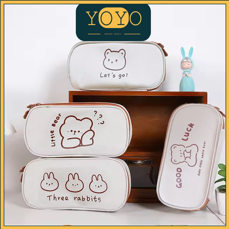 

PENCIL CASE KOTAK PENSIL CUTE BEAR SEKOLAH PEREMPUAN TRENDY