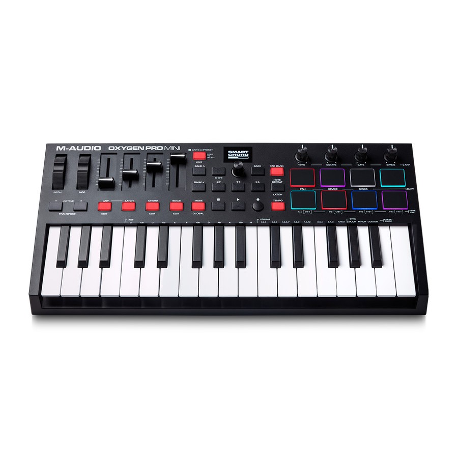 Midi Controller M Audio Oxygen Pro Mini 32 Key USB Midi