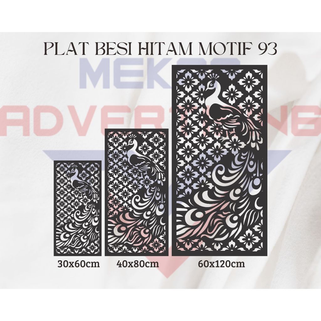 KRAWANGAN PLAT BESI PAGAR CUTTING LASER MOTIF 93