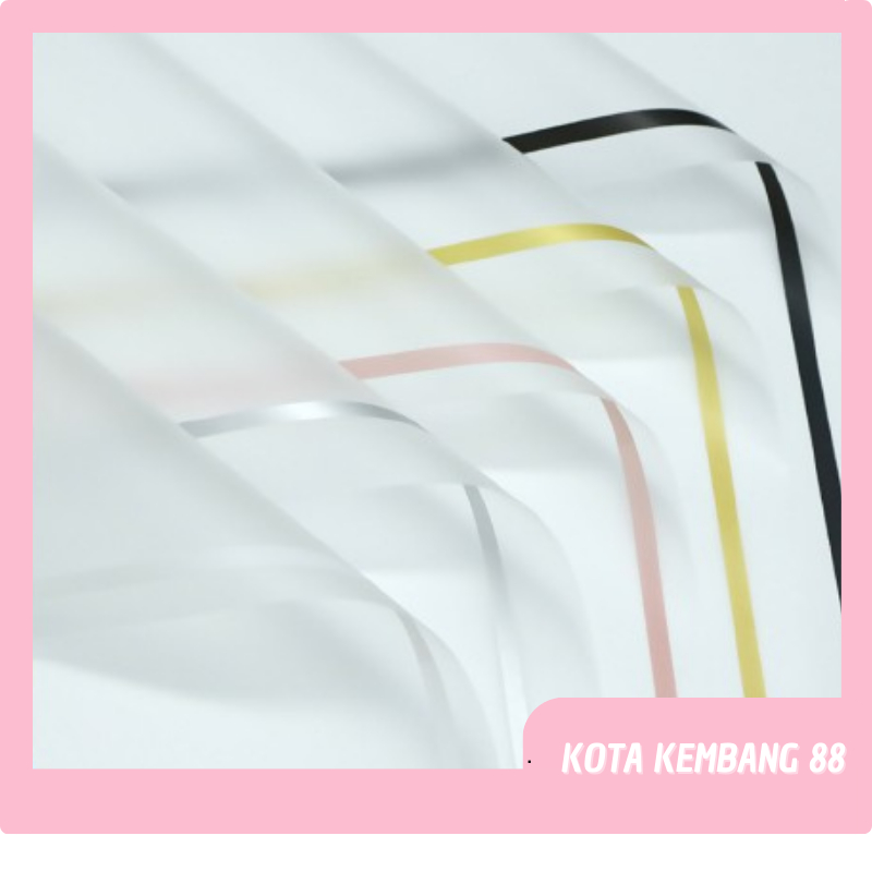 

20 LEMBAR Flower Wrapping Paper White Transparent Line Color Kertas Buket Bunga Transparan KB082