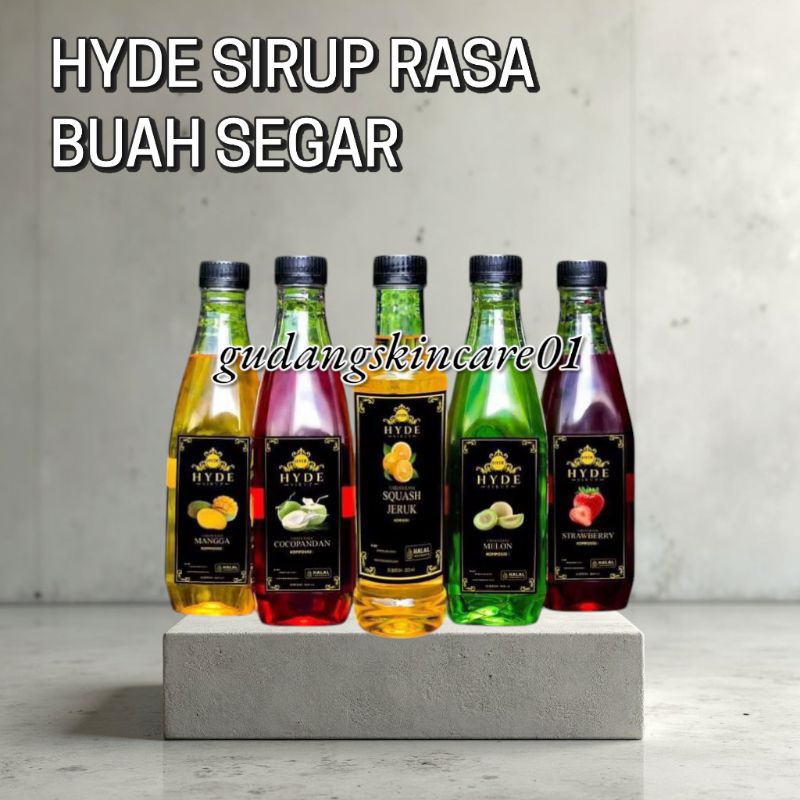 

SYRUP HYDE MINUMAN RASA BUAH SEGAR EXP BULAN MARET 2025 TGL 21