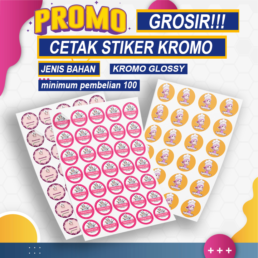 

Print Cetak Stiker Kromo / Stiker Chromo - Promo Grosir