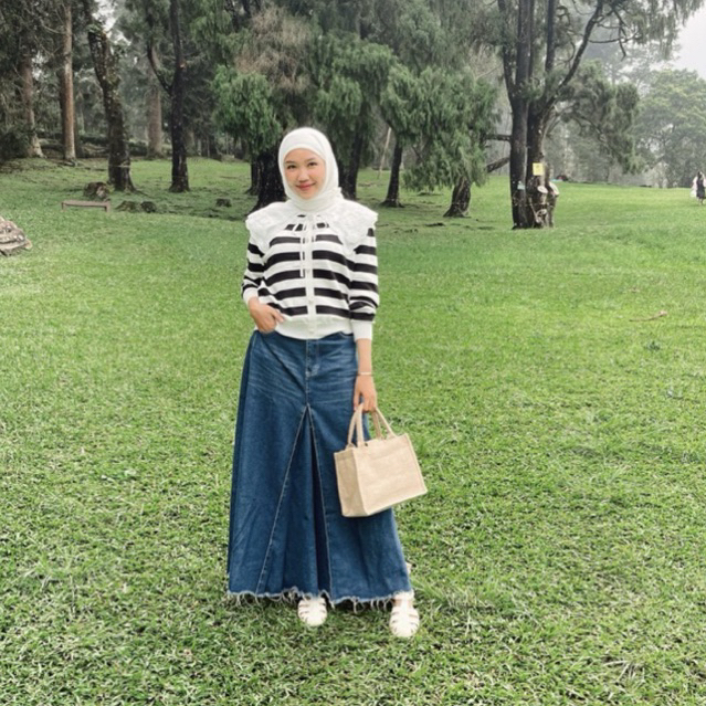 sweater stripe collar korea