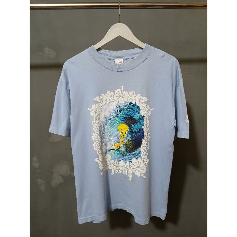 Kaos Vintage 1999 Tweety Surf Warner Bros Studio Store - M