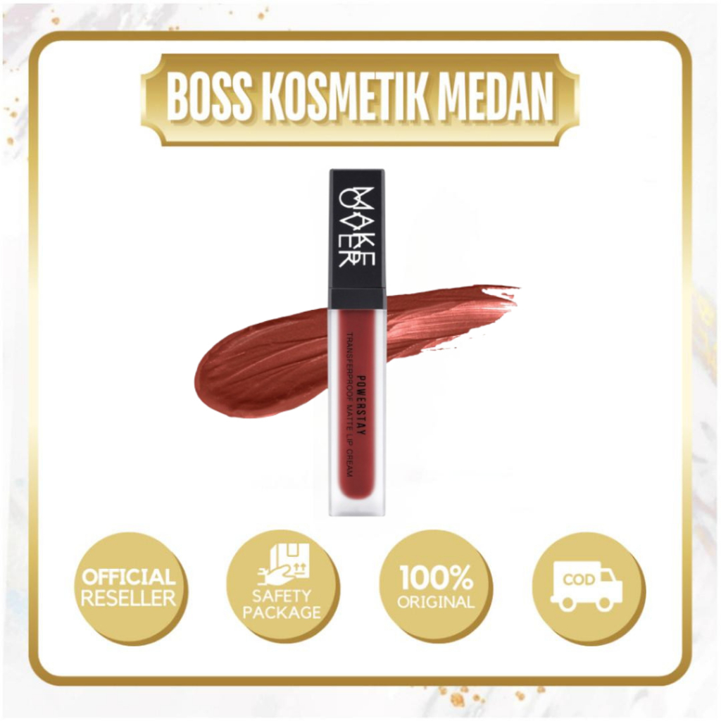 (HARGA SPESIAL LIVE) Make Over Transferproof Matte Lipcream B06 Powerful