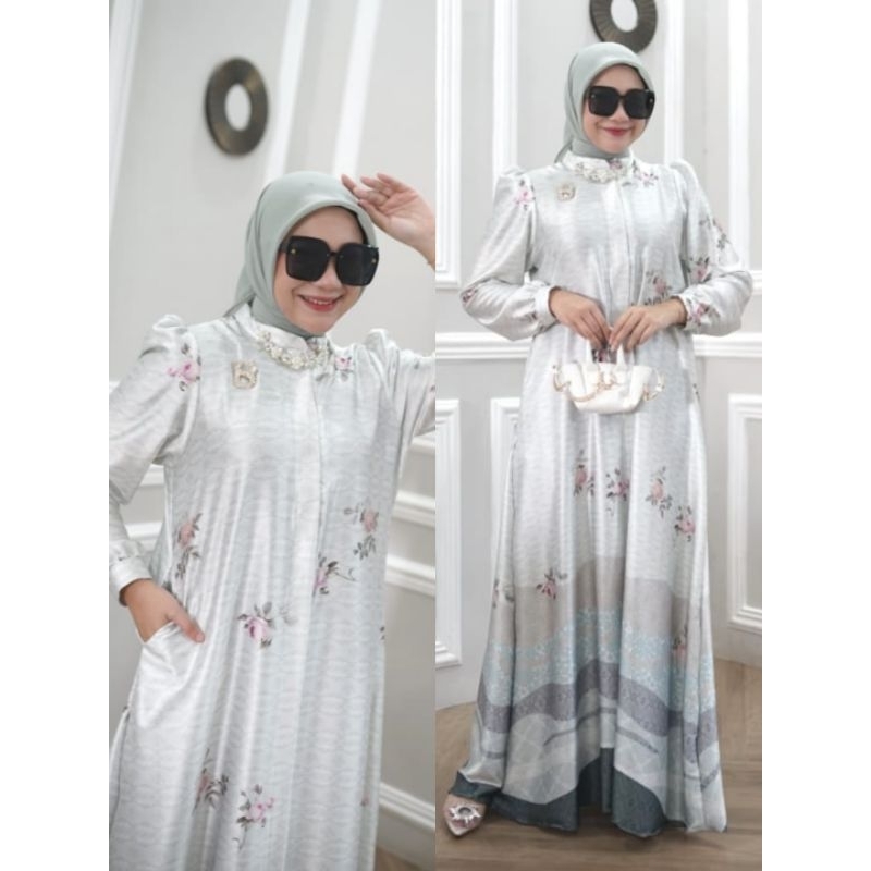 RAYA SERIES POLOS FATMA SERIES SET HIJAB AURA GLAM SERIES ARMANY SILK - GAMIS SILK ARMANY - GAMIS HI