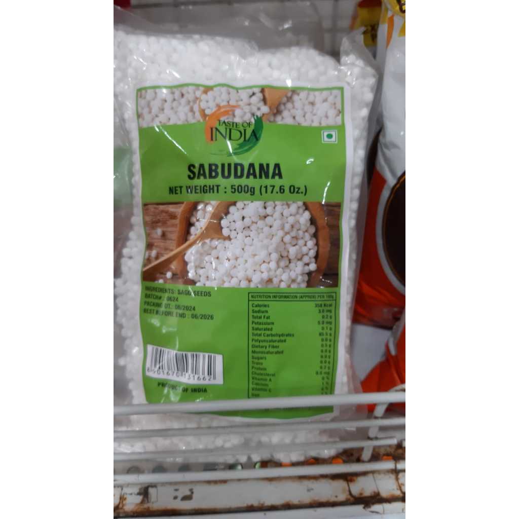 

taste of india sabudana/ sago india 500gr