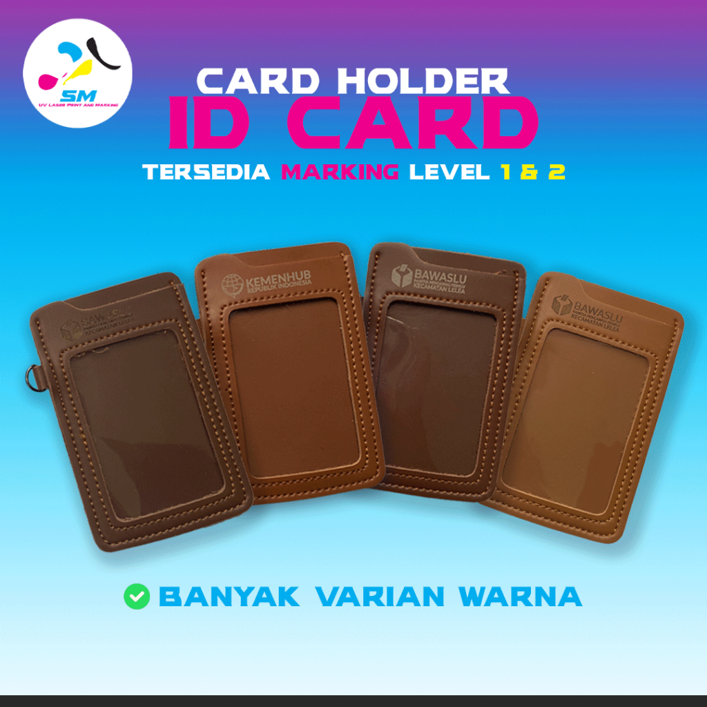 

Custom Laser Engraved Leather Cardholder - UV Marking - Personalized with Name or Company Logo