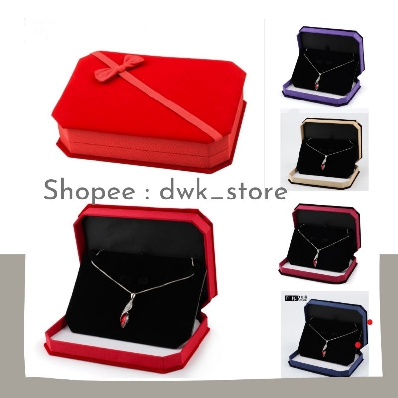 Kotak Perhiasan Set Emas / Tempat Box Penyimpanan Perhiasan Emas Seserahan Lamaran Beludru Mewah Ant