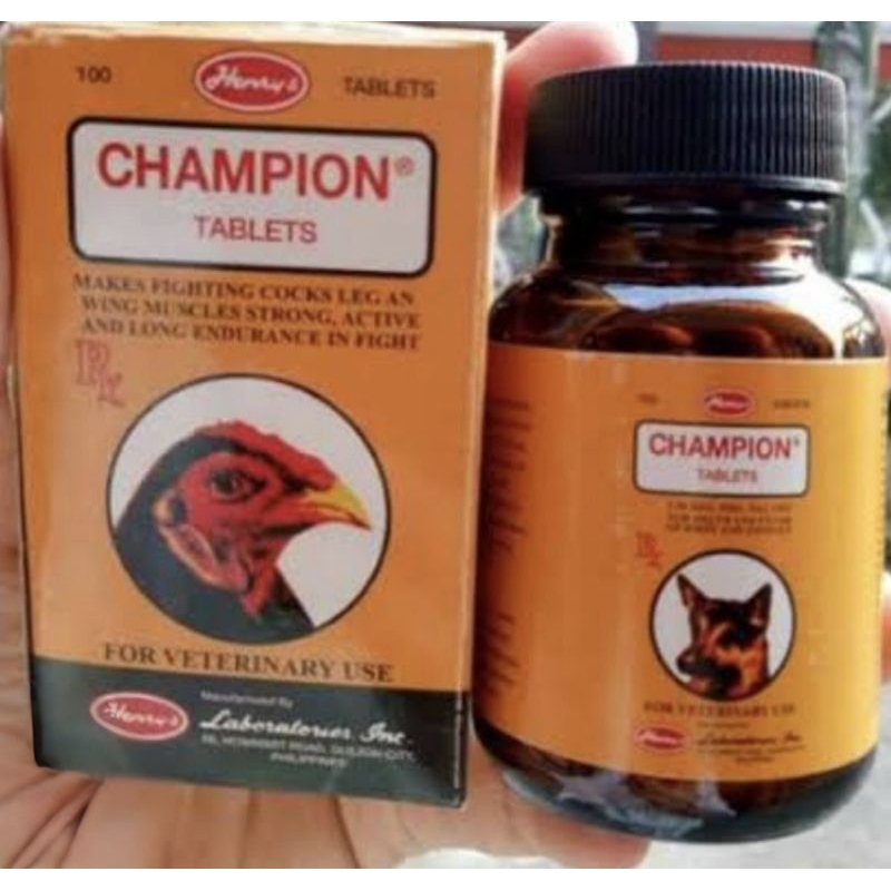 Champion tablets obat ayam anjing kucing vitamin stamina daya tahan penguat otot tulang