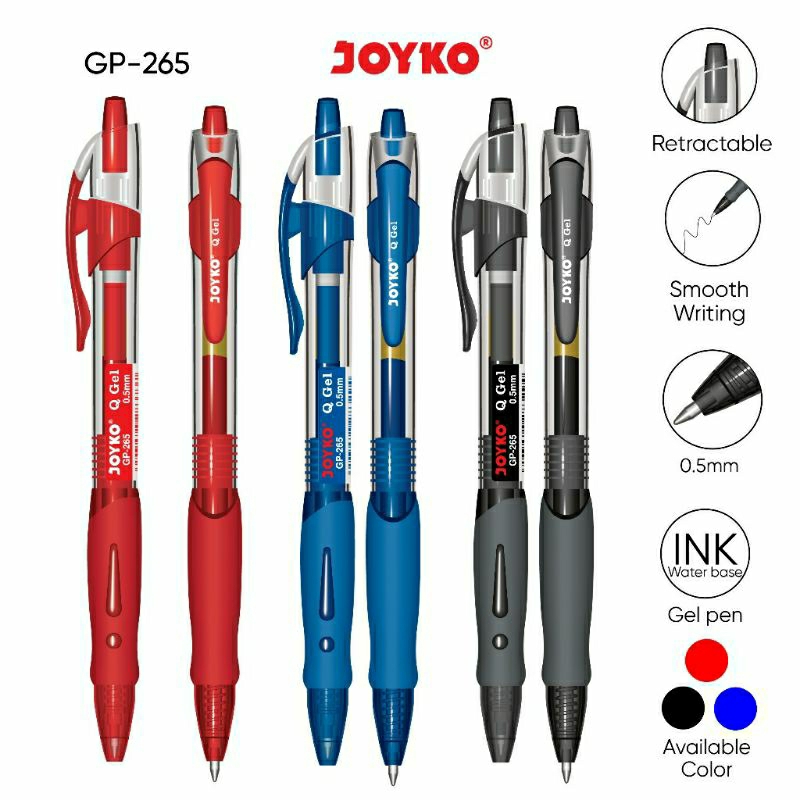 

Gel Pen ( Pena Jel ) Joyko GP-265 Q Gel 0.5mm