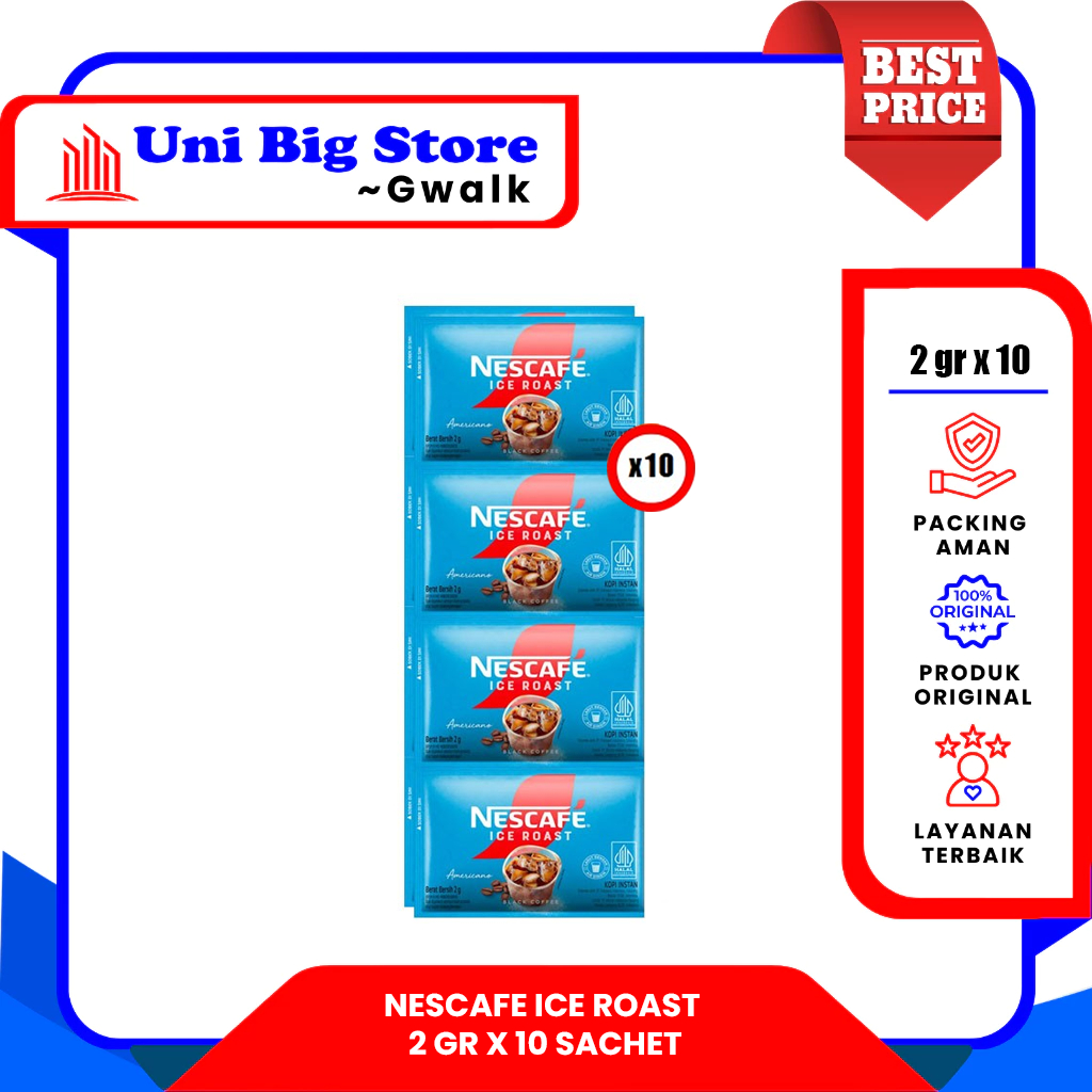 

KOPI NESCAFE ICE ROAST AMERICANO RENTENG - (2 gr x 10 pcs)