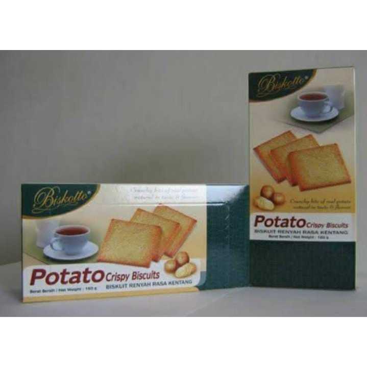 

Biskotto potato 160 gram 1 dus isi 18 pcs