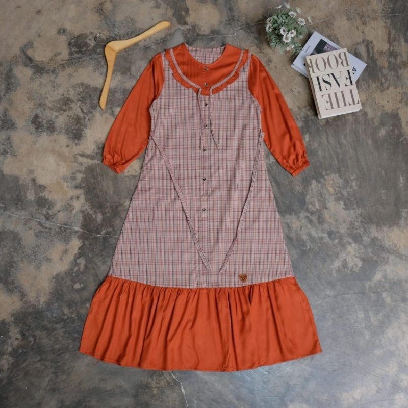 Kanaya Gamis Anak, Tanggung, Remaja Ukuran S-L Rayon Twill Katun Haruka