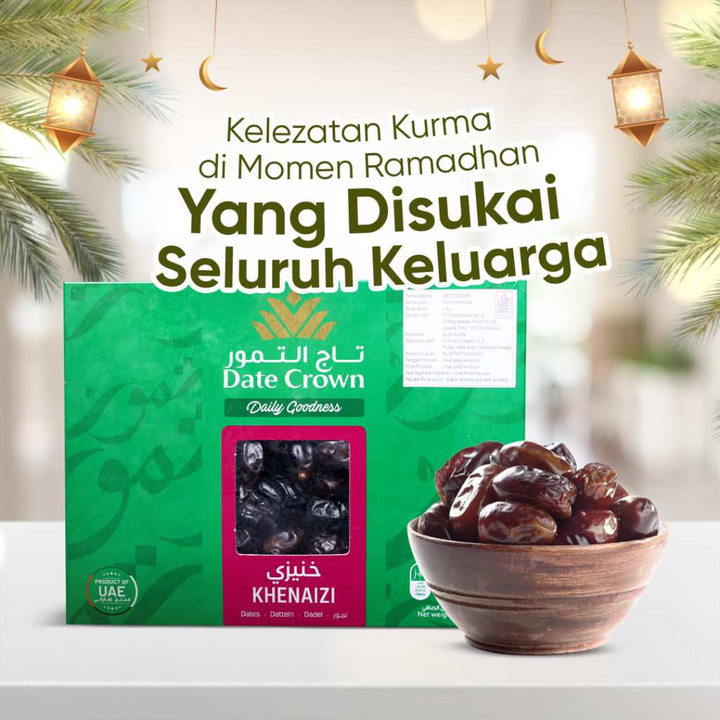 

Kurma Date Crown Khenaizi 500gr – Lembut & Bergizi