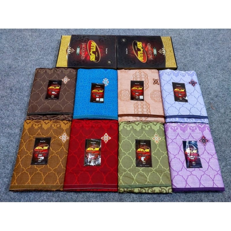 Sarung Atlas Jacquard Songket Lawas Polosan Motif Full Original