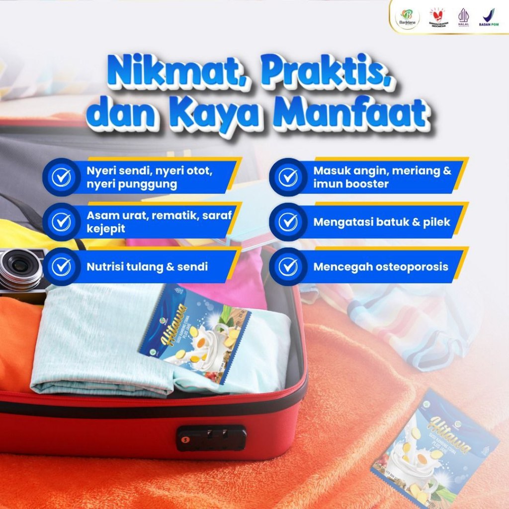 

[HITAWA SACHET] Netto 25gr /pcs / Susu Etawa Plus Herbal Jahe Kunyit Temulawak