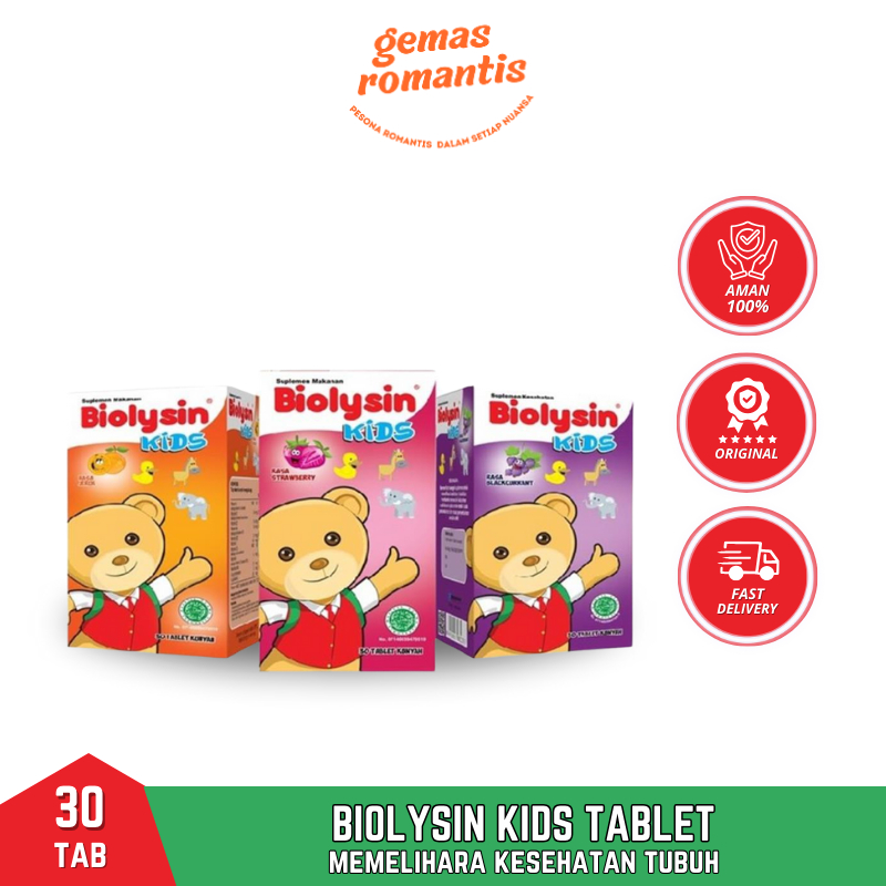 Biolysin Kids Tablet Kunyah 30 Tablet - Suplemen Multivitamin Anak