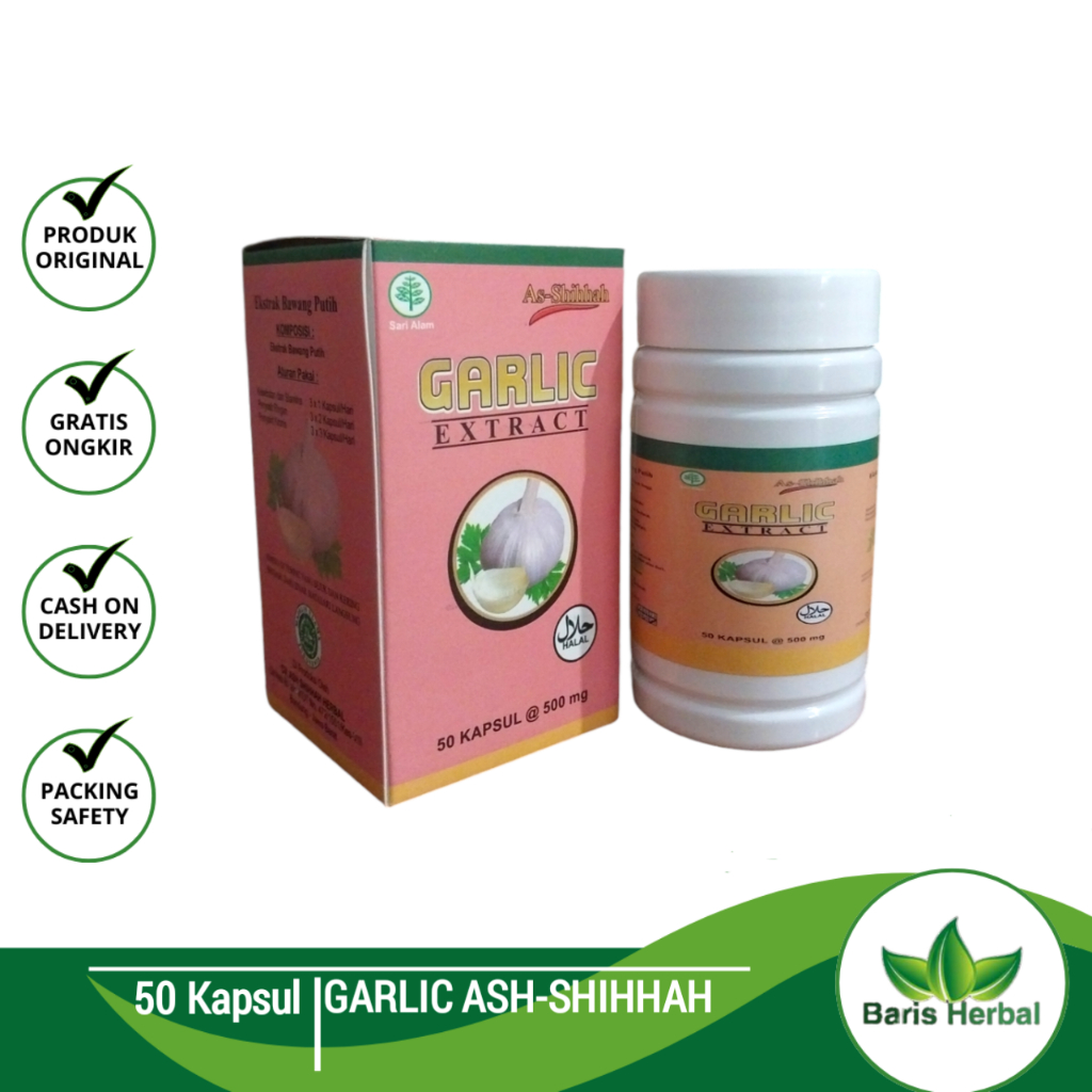 Garlic Bawang Ash Shihah | Kapsul Exrak Bawang Putih 50Kapsul