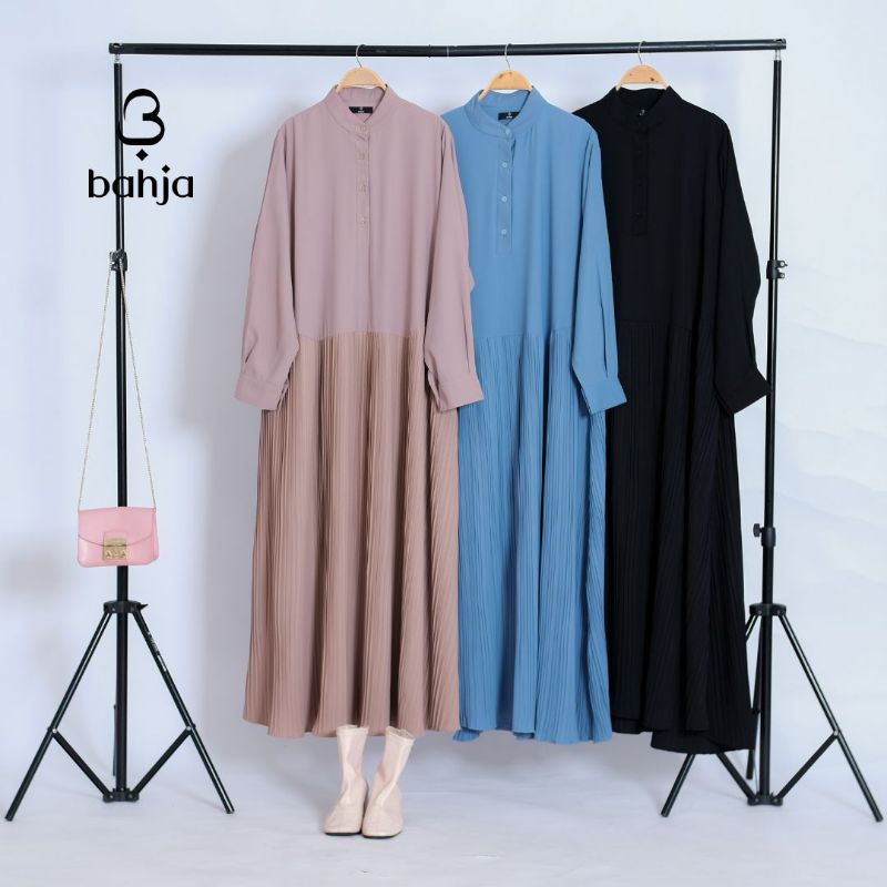 Bahja Syari - Lira Pleats Abaya - (Gamis Abaya Plisket Umroh/Haji/Daily)