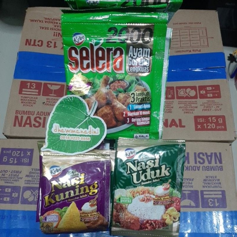 

kobe Nasi Uduk Nasi Kuning Selera Ayam Goreng Lengkuas Bumbu Instant