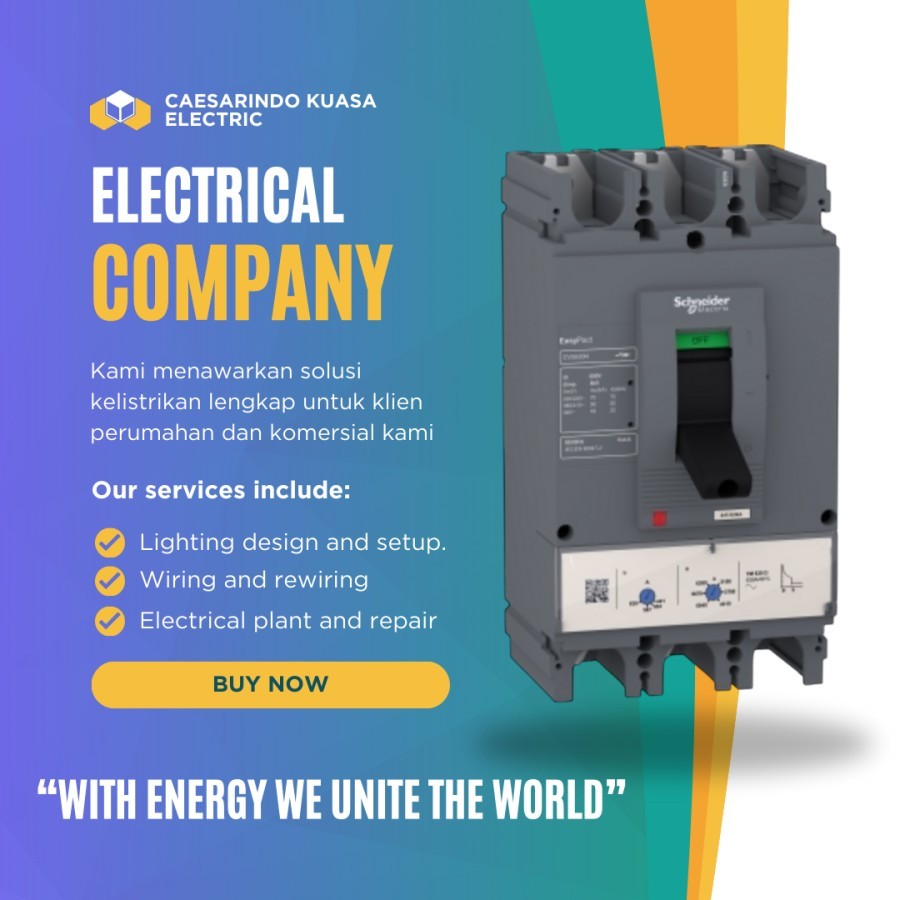 MCCB 630AMPER 3PAS SCHNEIDER CVS630N LV563317 50KA 630A 3P 630AMPERE 3PHASE 3POLE ORI SNEIDER ELECTR