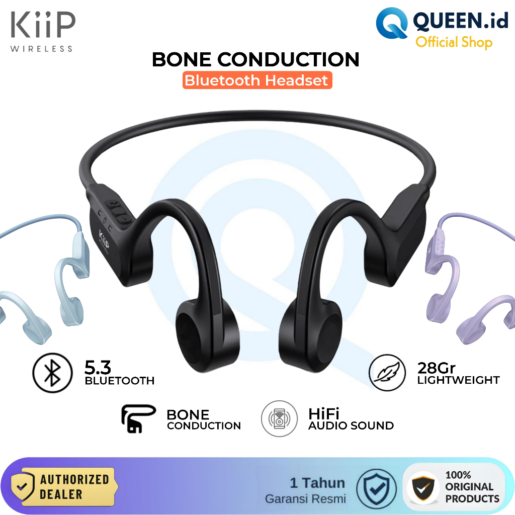 KIIP Wireless DTS10 Headset Bluetooth 5.3 Bone Conduction Earphone Headphone DTS-10