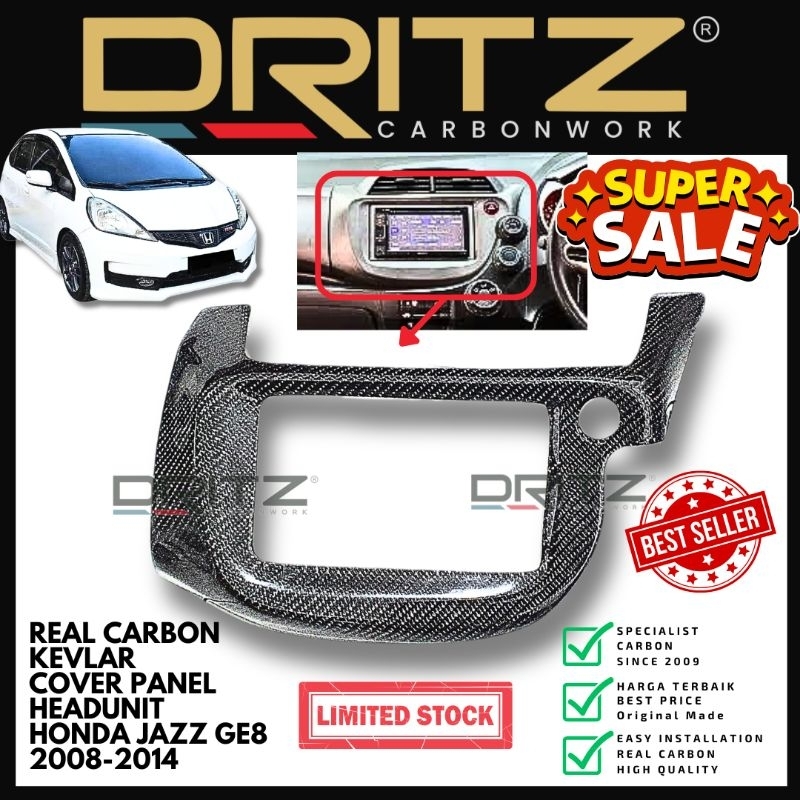 Asli Carbon Kevlar Cover PANEL TAPE HONDA JAZZ GE8 Aksesoris Mobil Karbon interior