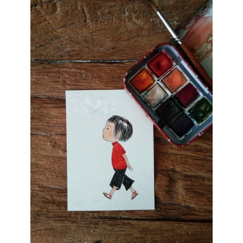 

THINKING BOY WATERCOLOUR