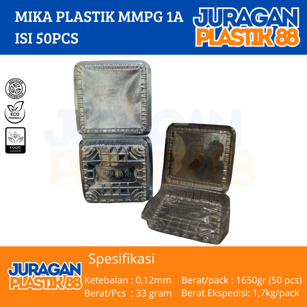 Mika Plastik MMPG 1A | Mika Kue Makanan Ukuran 1A