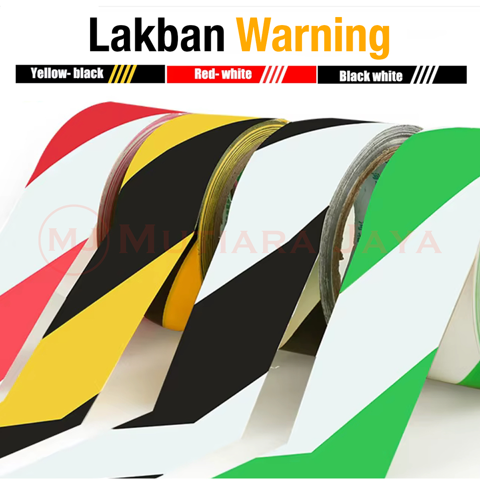 

Isolasi Seal Lakban Warning Hitam Kuning Caution Solasi Tape Lem