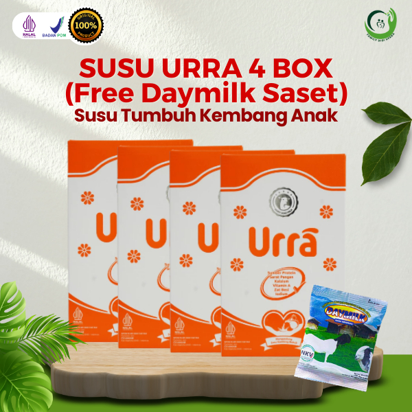 

URRA Susu Kambing Saneen Untuk Penambah Berat Badan & Tinggi Badan Anak - 4 Box