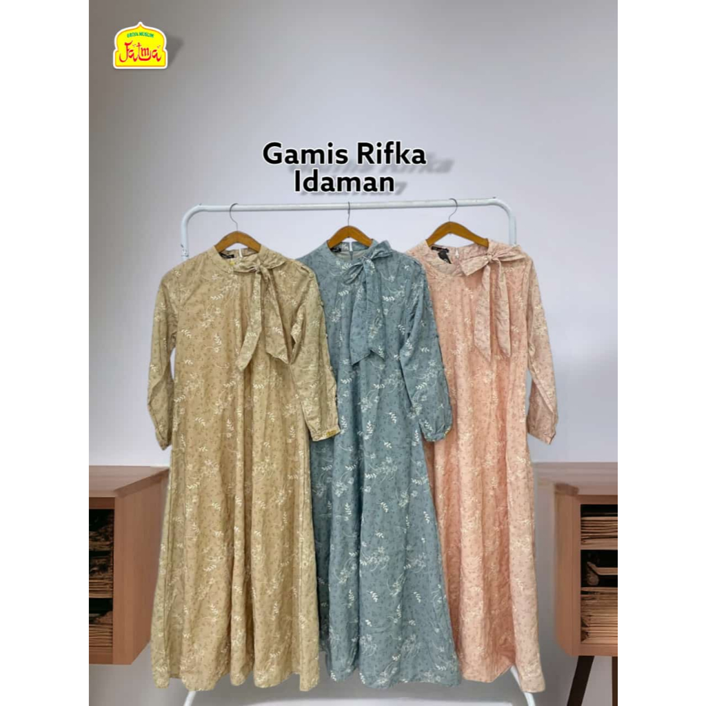 Gamis Motif Cantik // Gamis Bordir Dewasa // Gamis Motif Elegant // Gamis by Griya Muslim Fatma
