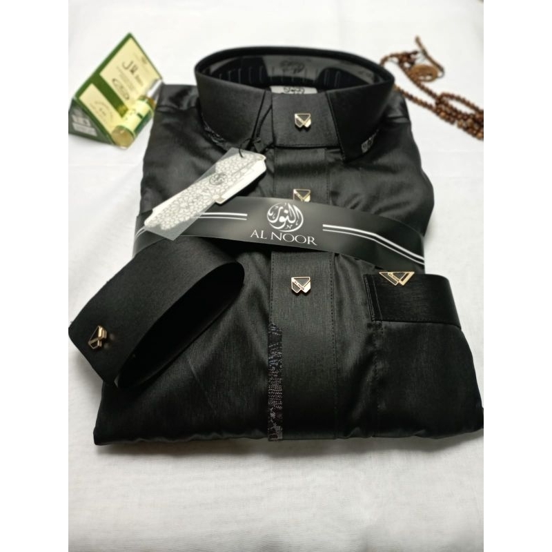 JUBAH AL NOOR HITAM ELEGAN